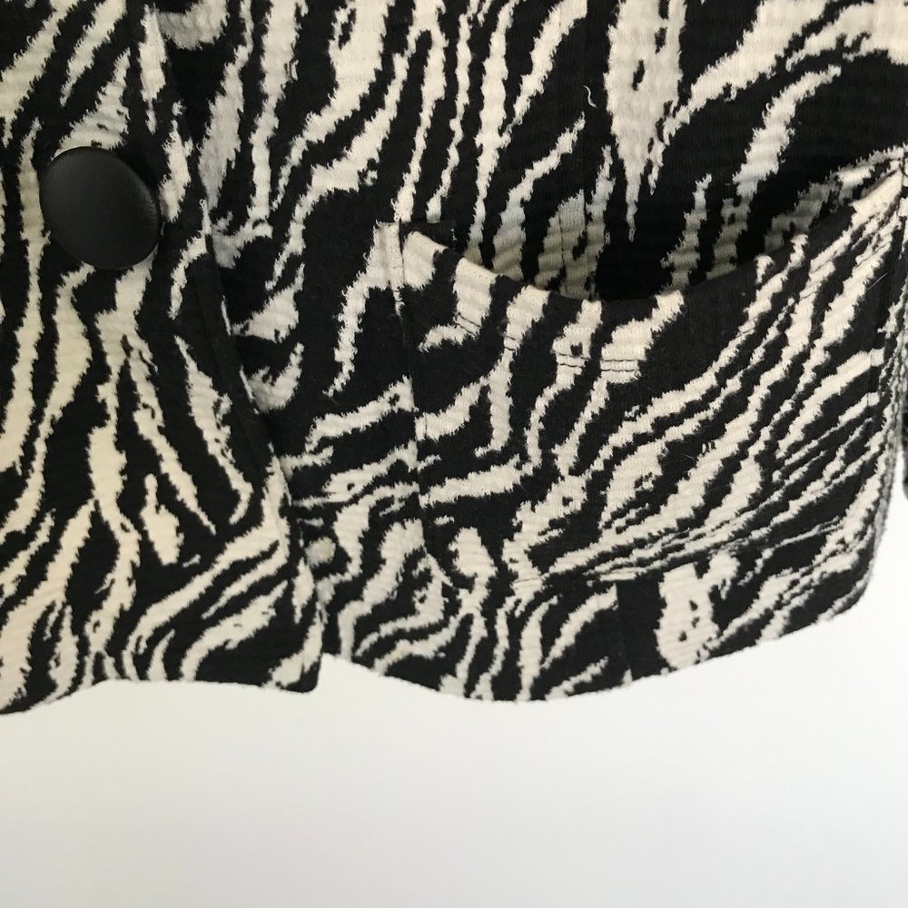JM Collection Zebra Print Jacket Size XL - Picture 4 of 8